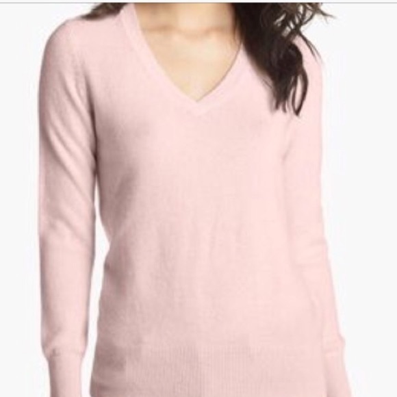 🆕 Michael Sander Sweet Soft Blush Pink 100% Cashmere Sweater🌸 - Picture 1 of 6